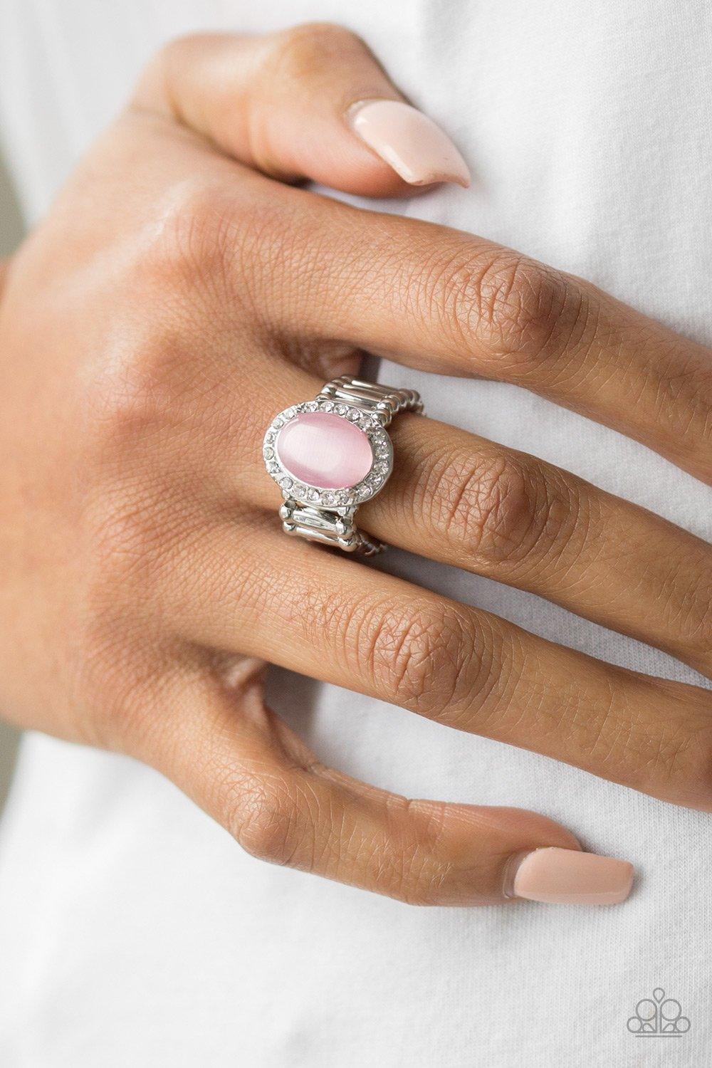 Paparazzi pink deals moonstone ring