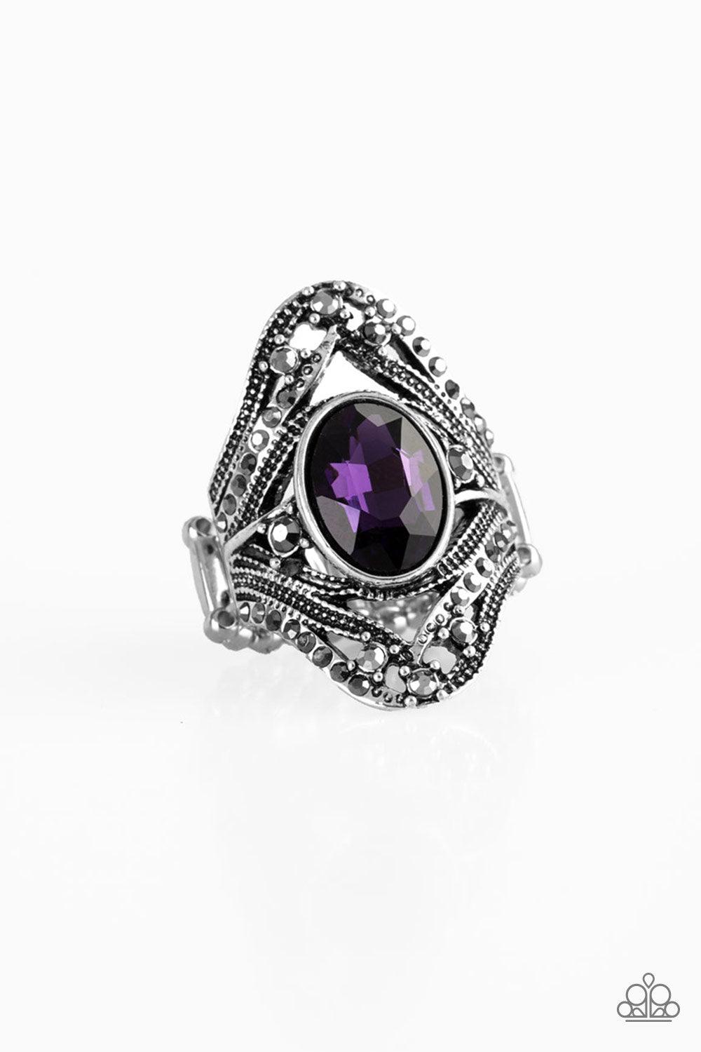 Paparazzi Accessories-Red Carpet Rebel - Purple Ring