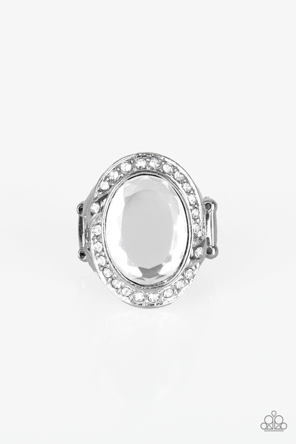 Paparazzi Accessories-Queen Scene - White Ring