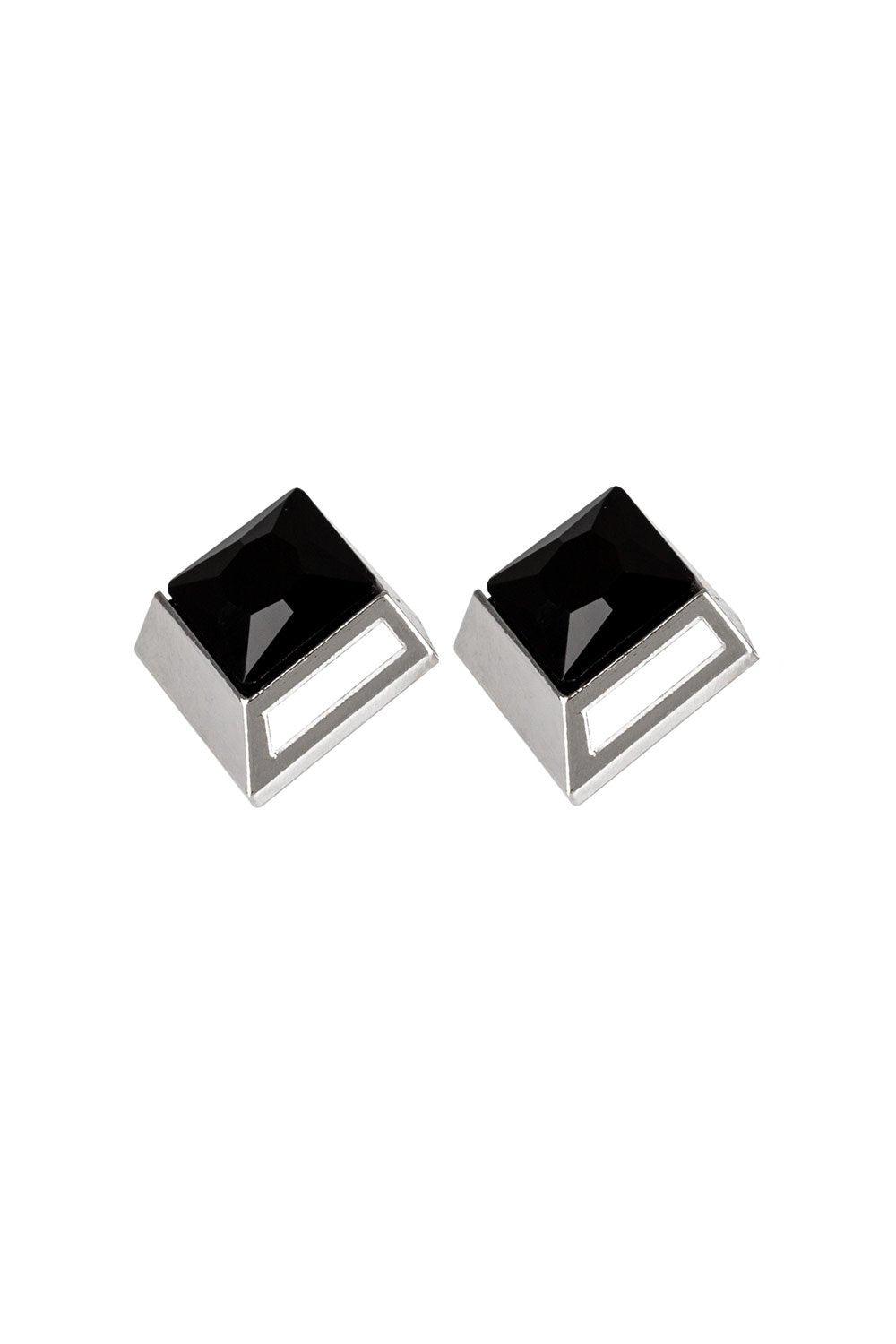 Stellar Square Black Earrings - Jewelry By Bretta
