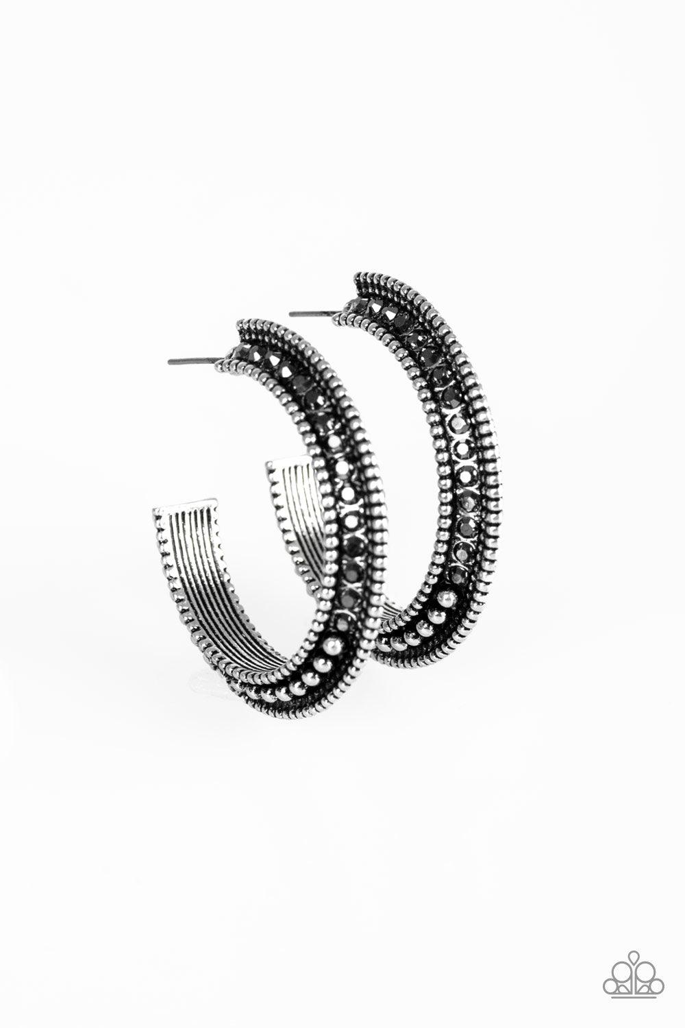 Paparazzi Accessories-Retro Reverberation - Silver Earrings