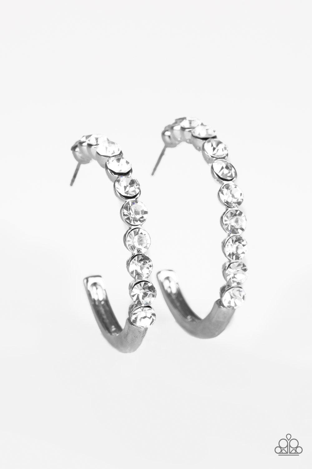 Paparazzi Accessories - My Kind Of Shine - White Earrings