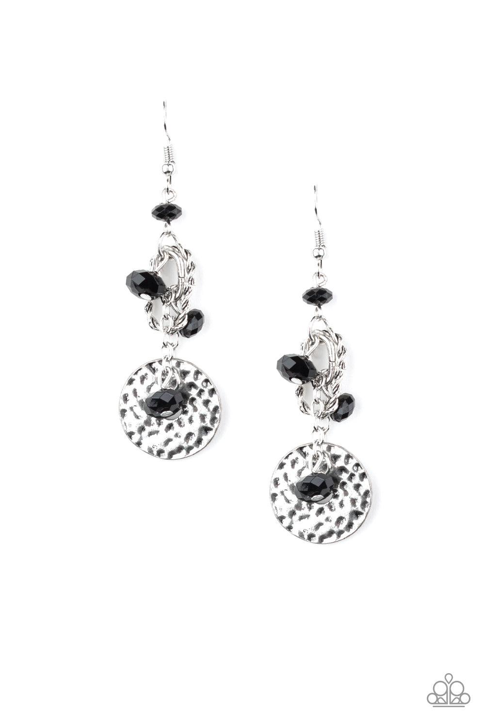 Paparazzi Accessories-Seaside Catch - Black Earrings