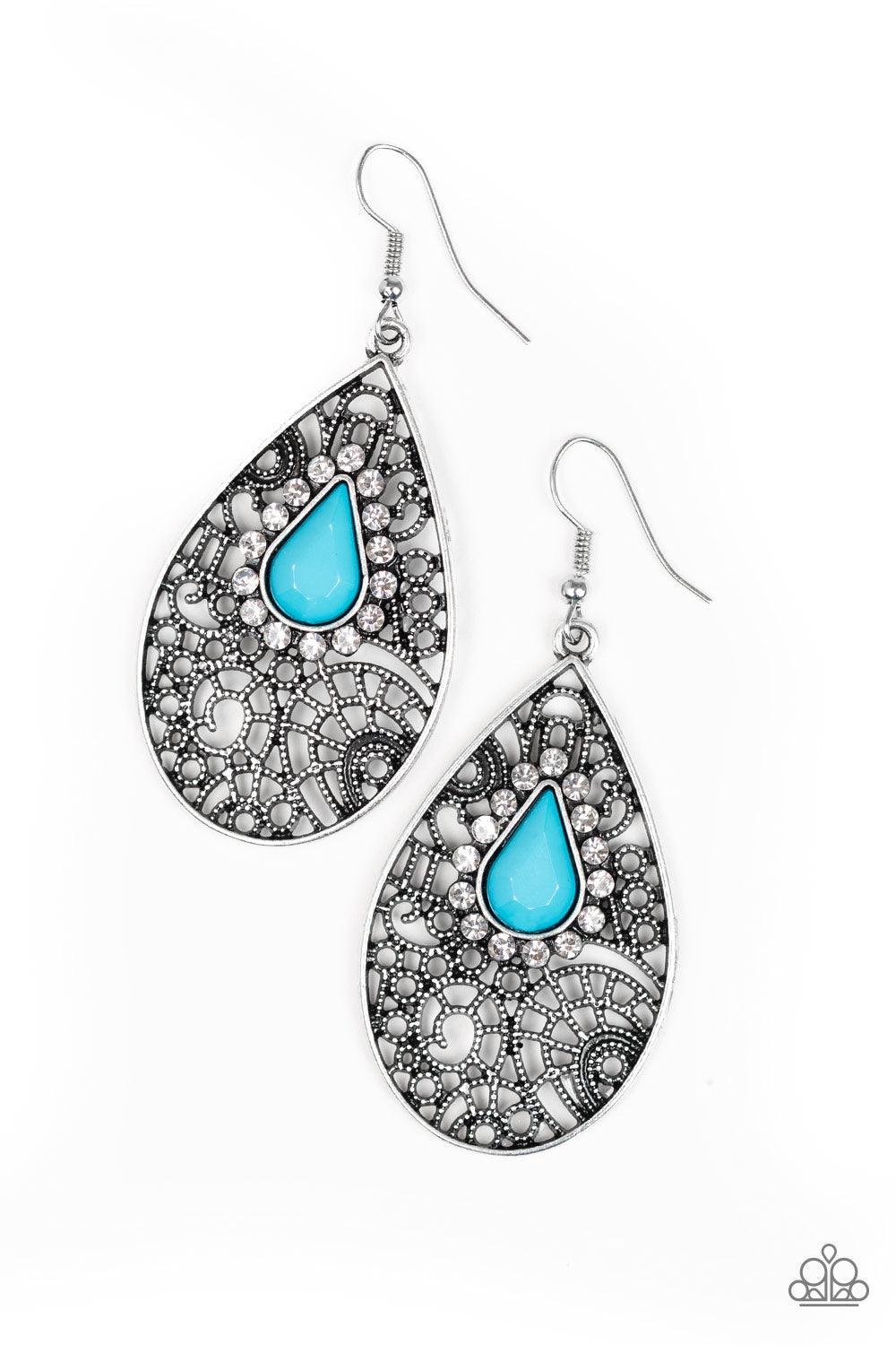 Paparazzi Accessories-Modern Monte Carlo - Blue Earrings