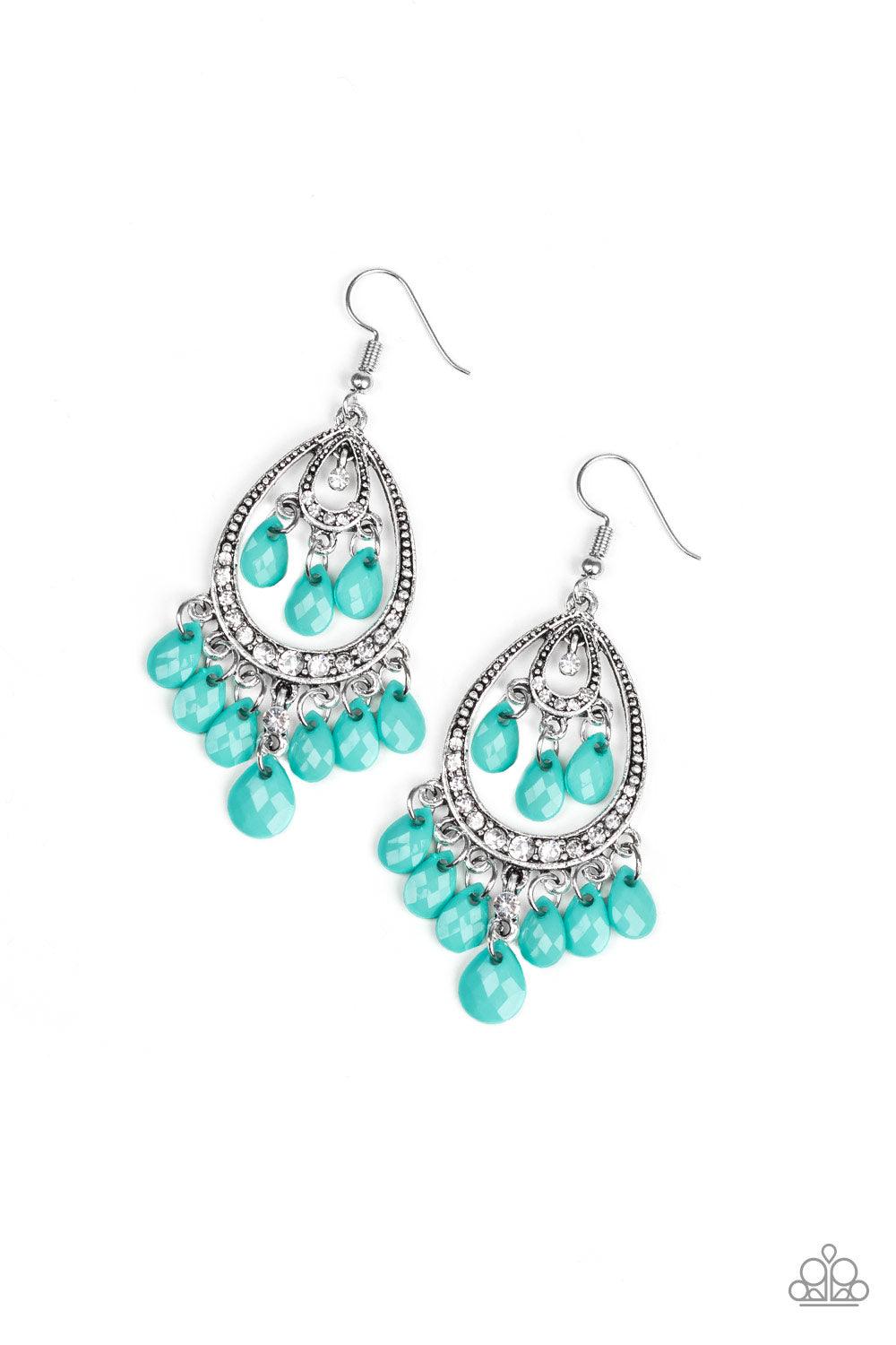 Gorgeously Genie Blue Earrings- Jewelry by Bretta