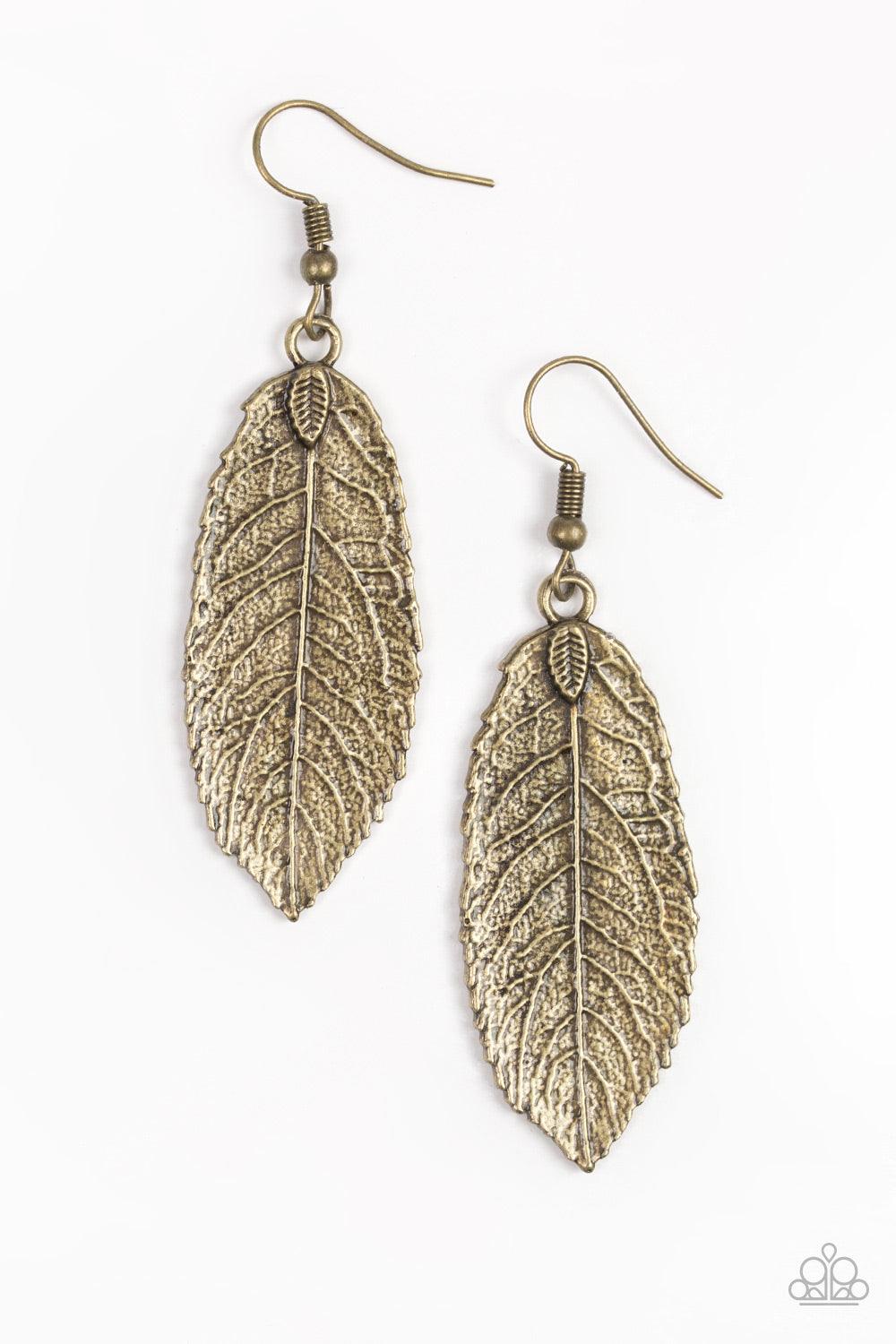 Paparazzi Accessories-We GATHERER Together - Brass Earrings