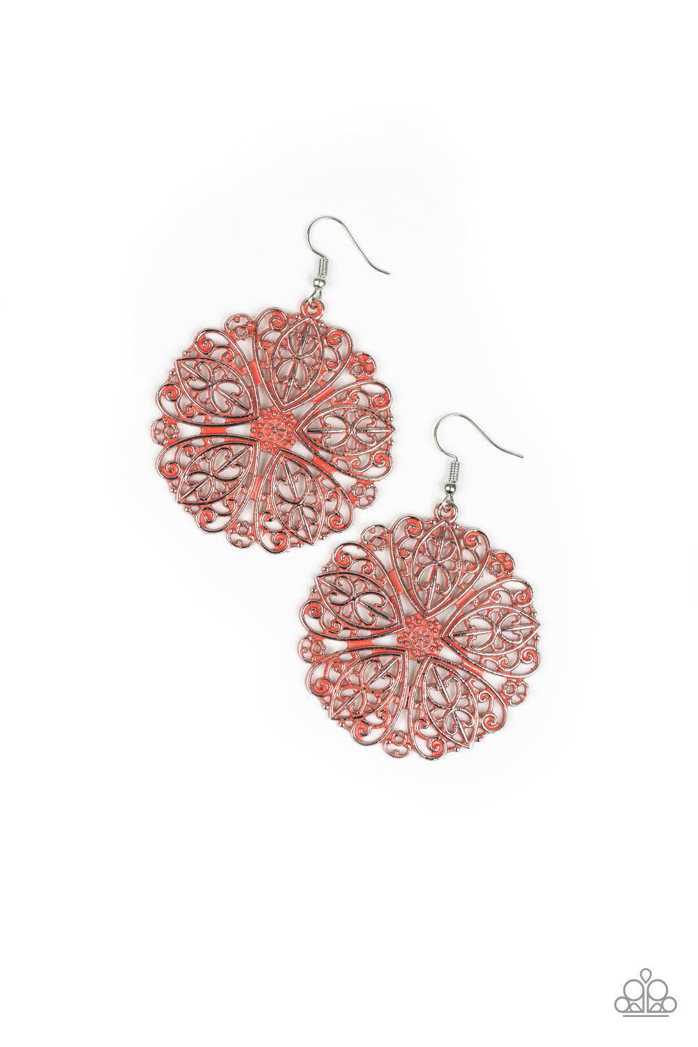 Paparazzi Accessories-Ocean Paradise - Orange Earrings