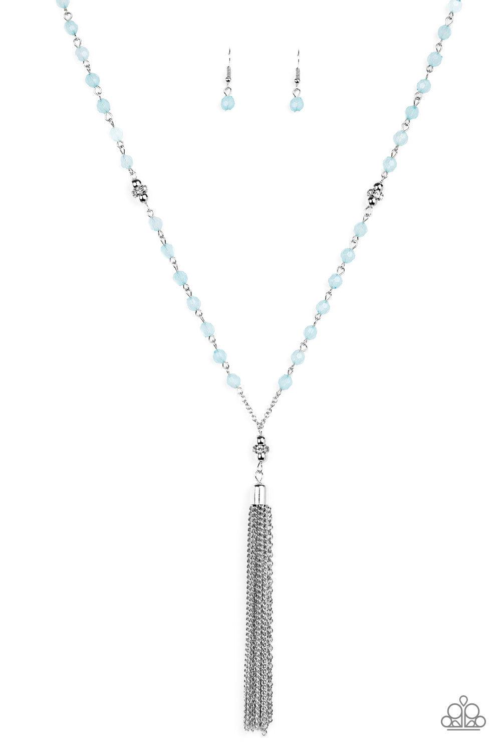 Paparazzi Accessories-Tassel Takeover - Blue Necklace