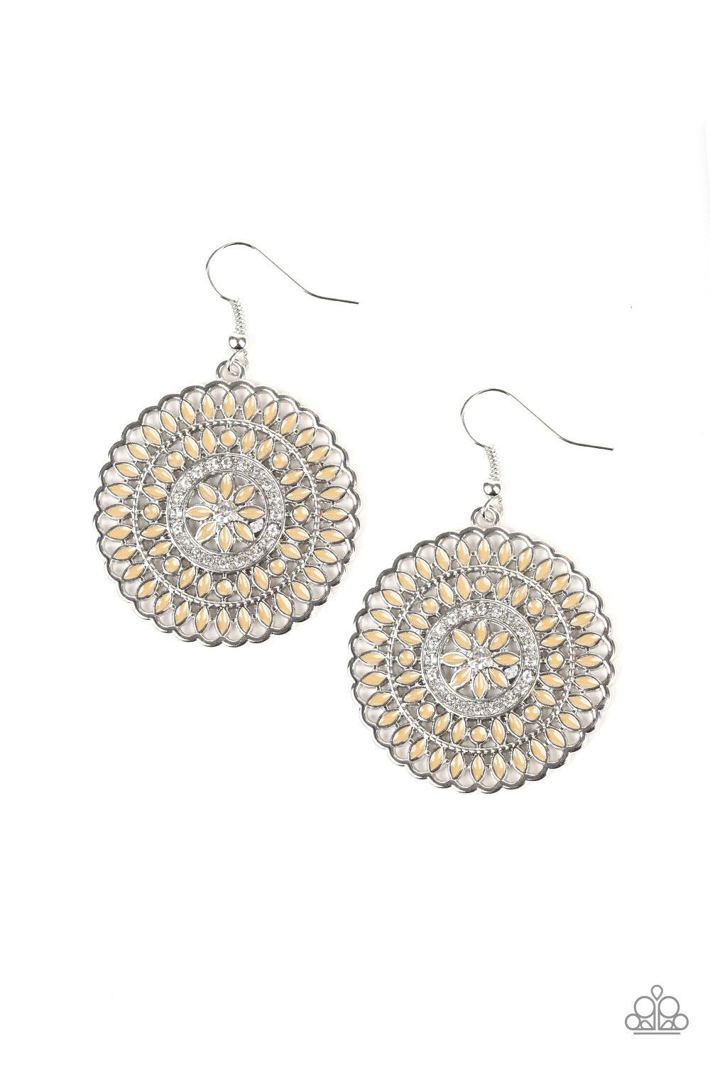 Paparazzi Accessories-PINWHEEL and Deal - Brown Earrings