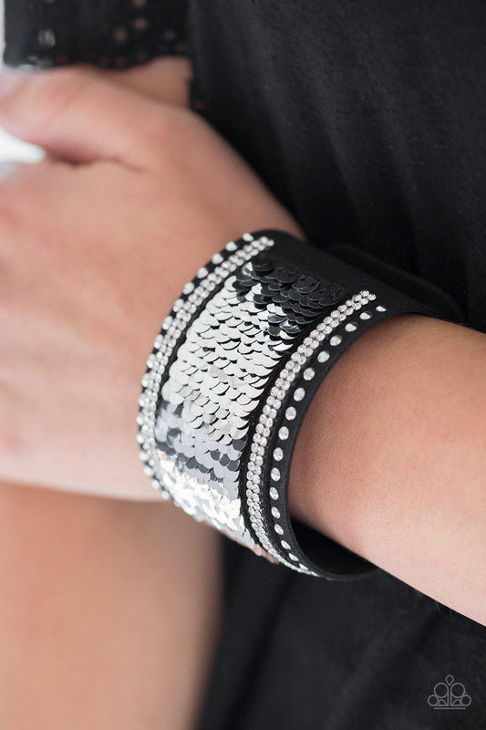Paparazzi Accessories-MERMAIDS Have More Fun - Black Bracelet