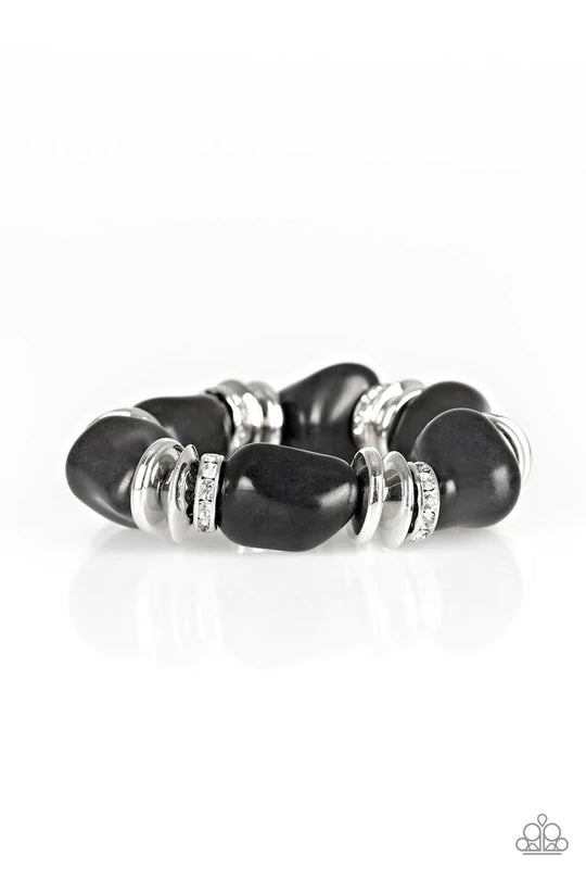 Stone Age Stunner Black Bracelet - Jewelry by Bretta