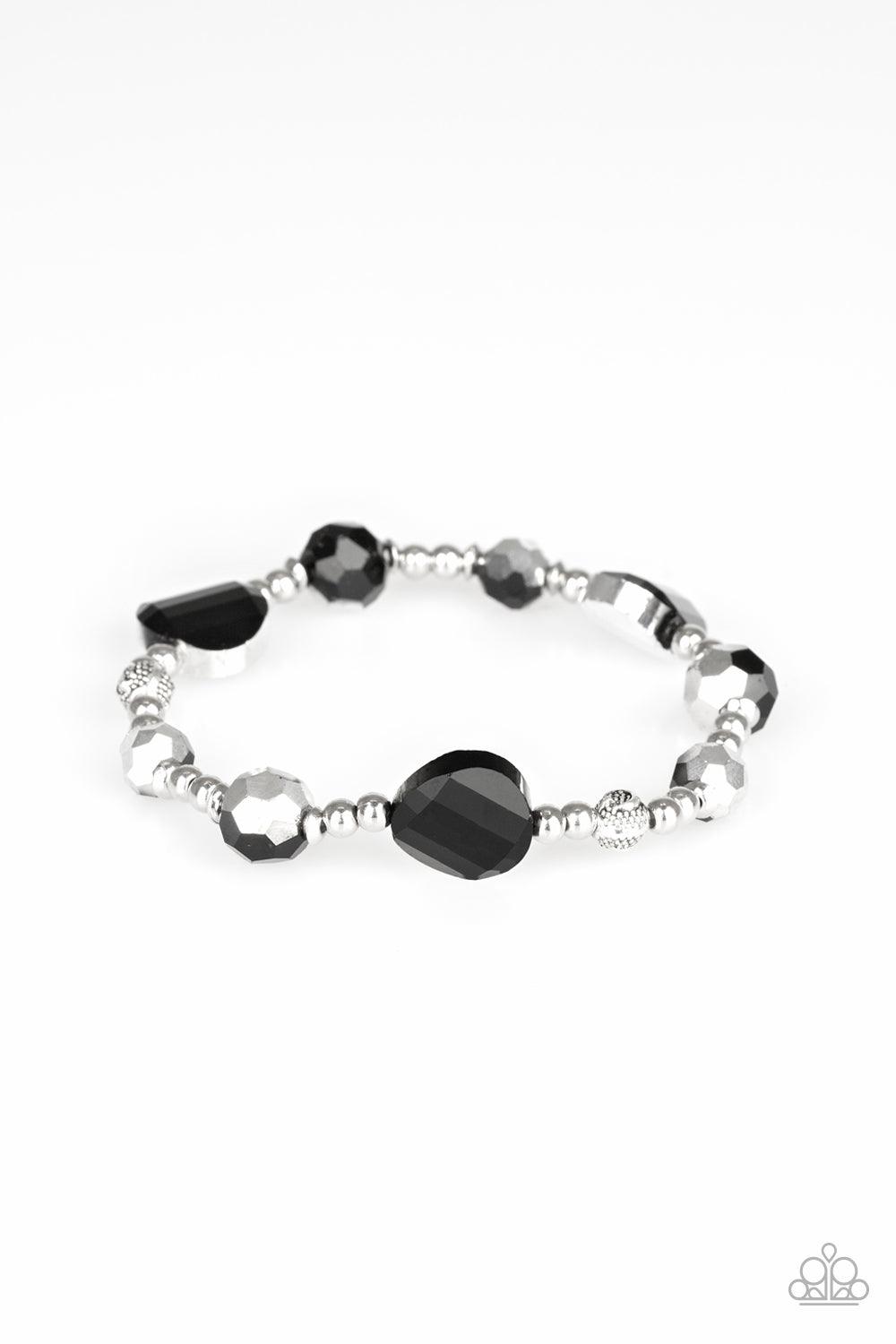 Paparazzi Accessories-Starry-Eyed Elegance - Black Bracelet