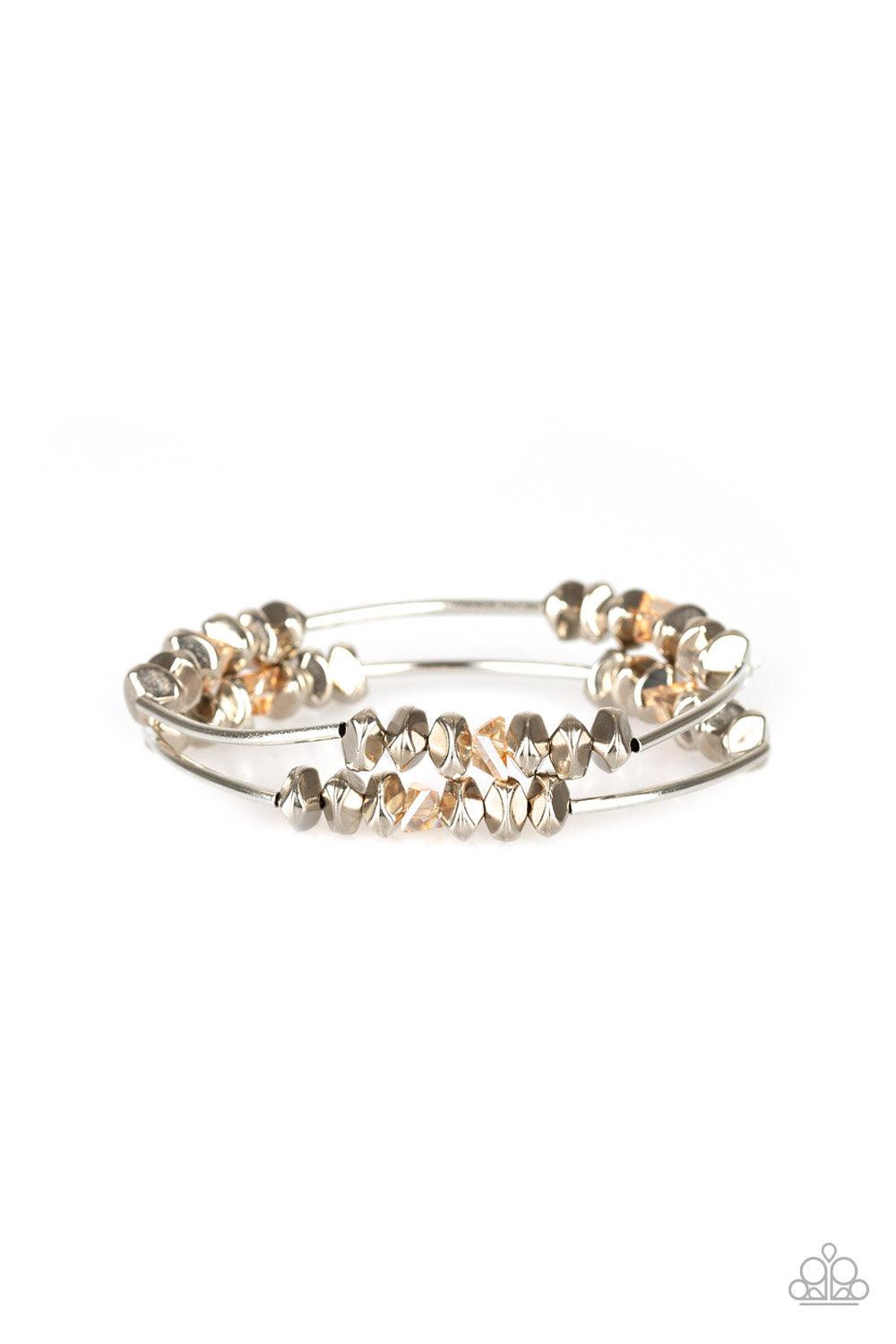 Paparazzi Accessories-Get The GLOW On The Road - Brown Bracelets