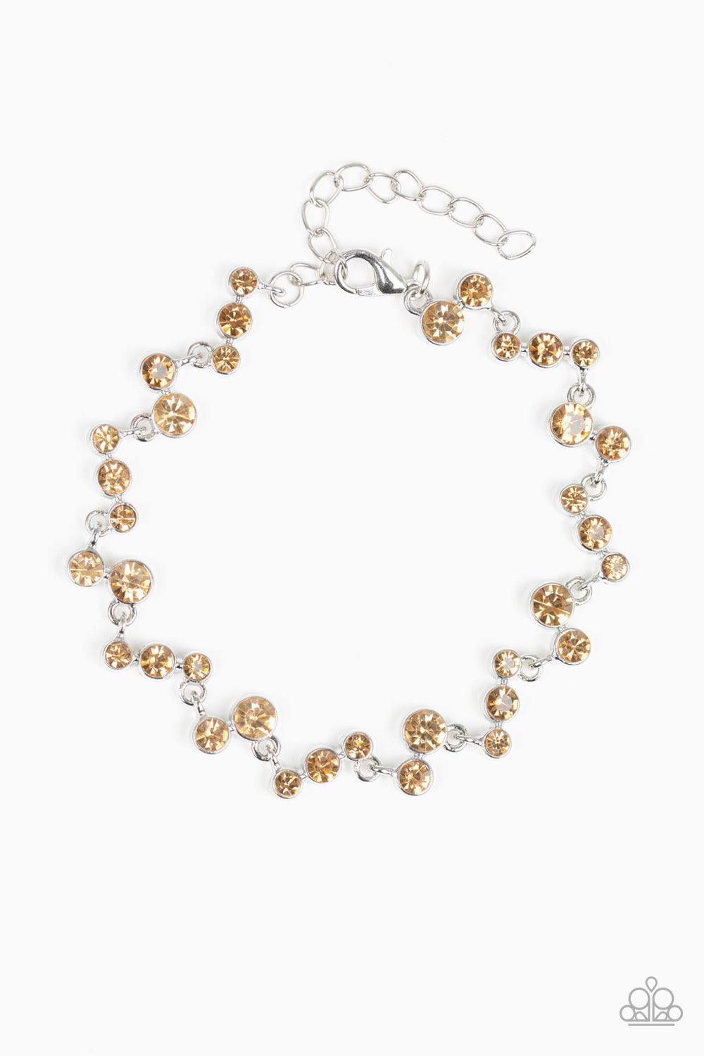 Paparazzi Accessories-Starlit Stunner - Brown Bracelet
