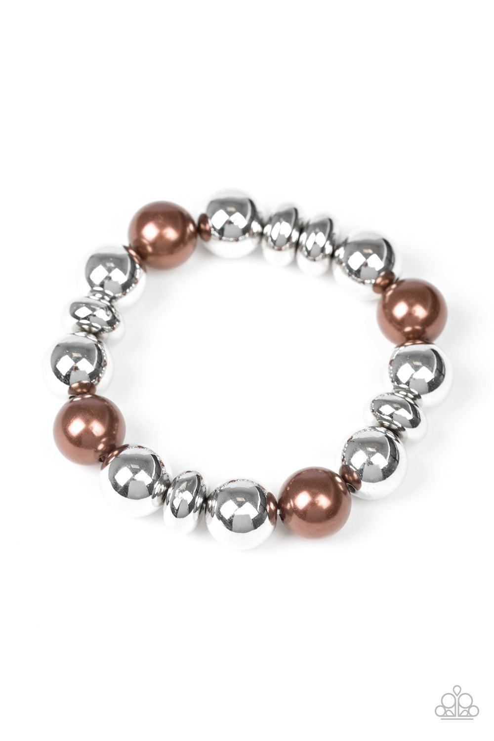 Paparazzi Accessories-Upper Manhattan - Brown Bracelet