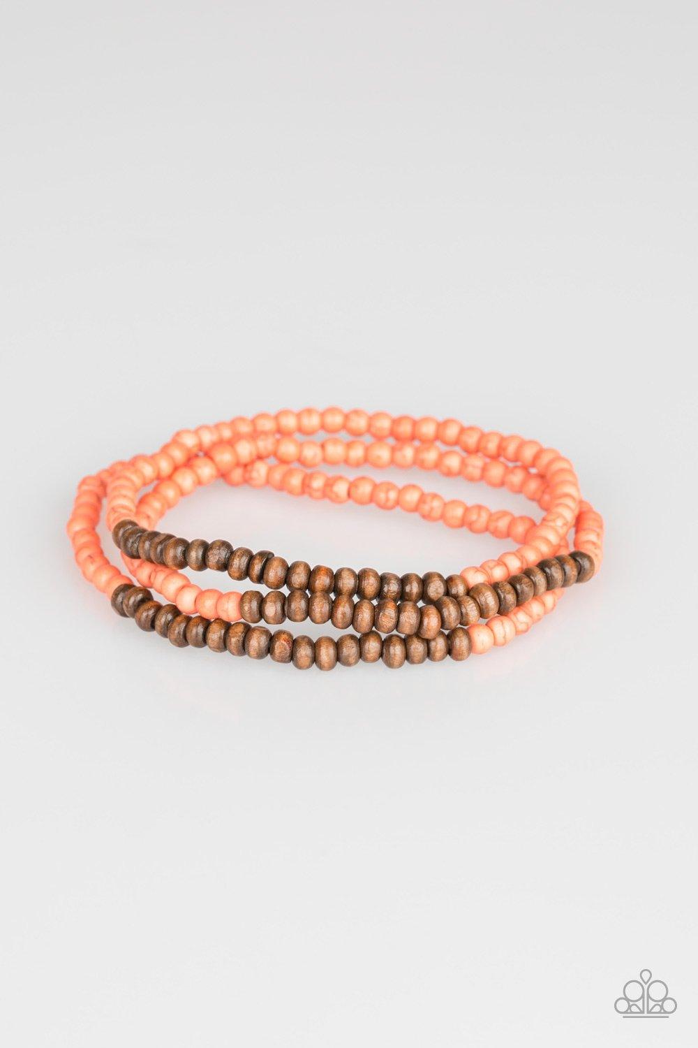 Paparazzi Accessories-Woodland Wanderer - Orange Bracelets