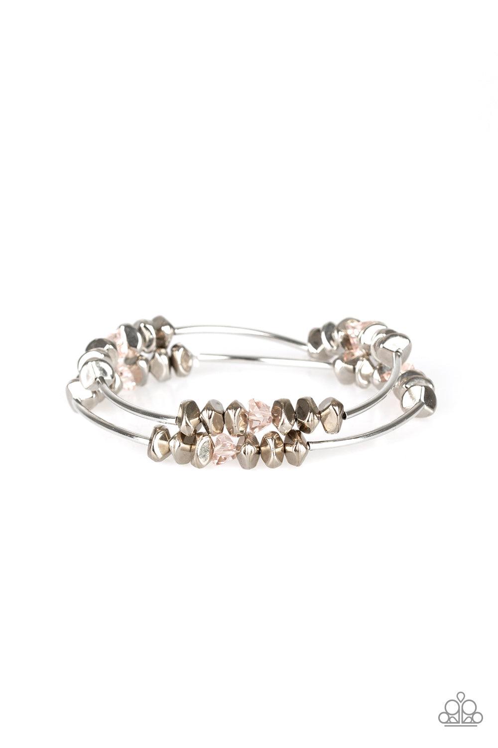 Paparazzi Accessories-Get The GLOW On The Road - Pink Bracelets