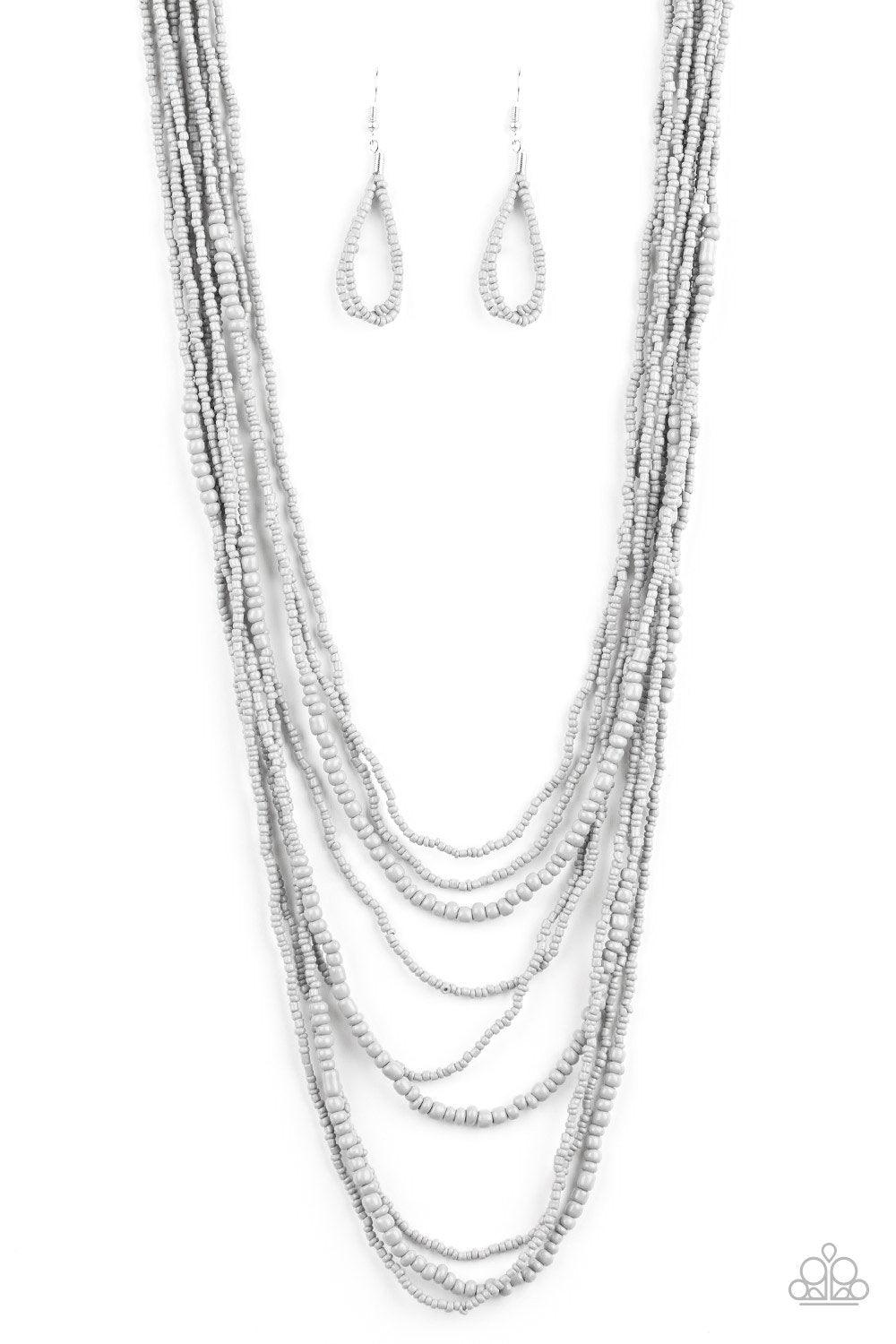 Paparazzi Accessories-Totally Tonga - Silver Necklace