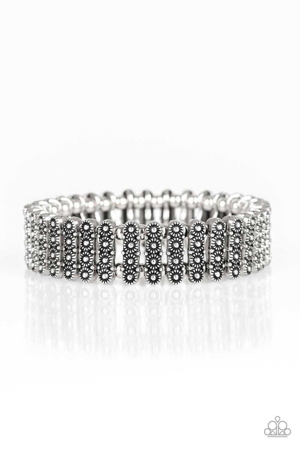 Paparazzi Accessories-Rise With The Sun - Silver Stretch Bracelet - jewelrybybretta