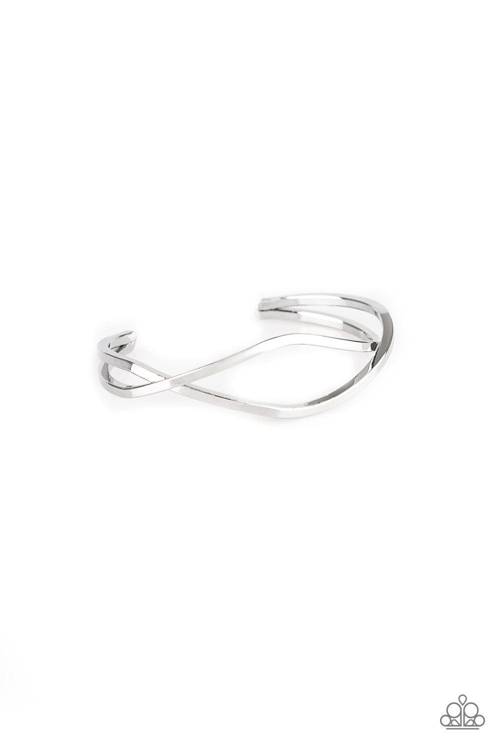 Paparazzi Accessories-Tropicana Temptress - Silver Cuff Bracelet - jewelrybybretta