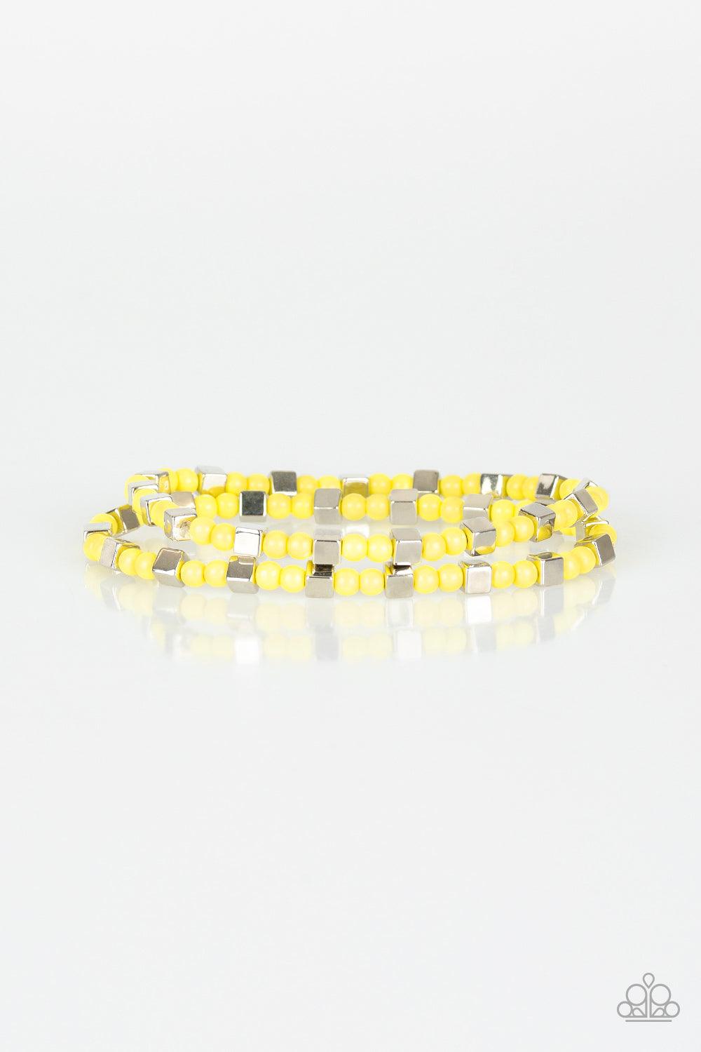 Paparazzi Accessories-Trendy Tribalist - Yellow Bracelet