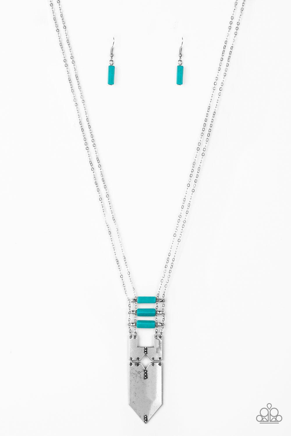 Paparazzi Accessories-Triassic Era - Blue Necklace
