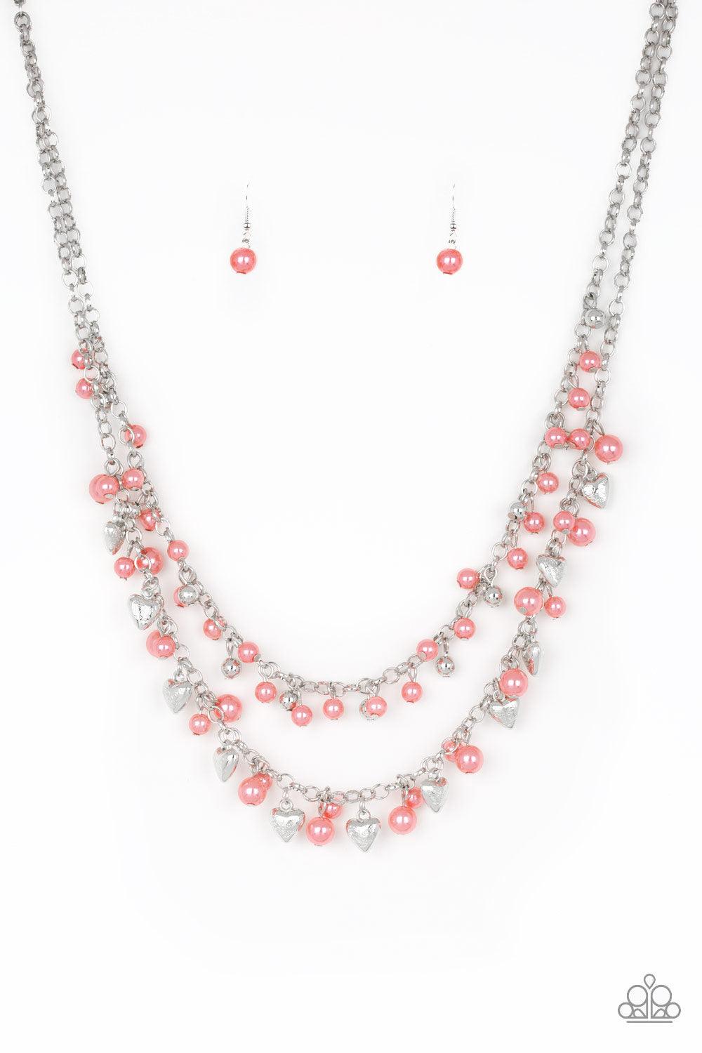 Paparazzi Accessories-Kindhearted Heart - Orange Necklace