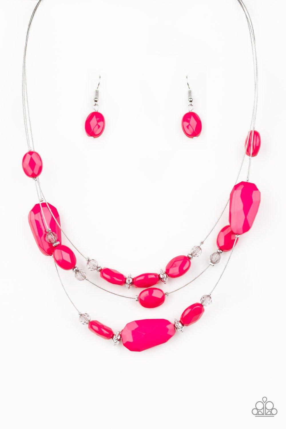 Radiant Reflections Pink Necklace - Jewelry by Bretta