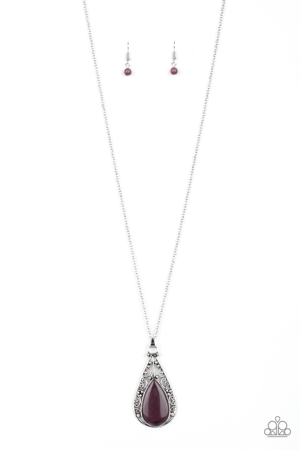 Paparazzi Accessories-Enchanted Eden - Purple Necklace