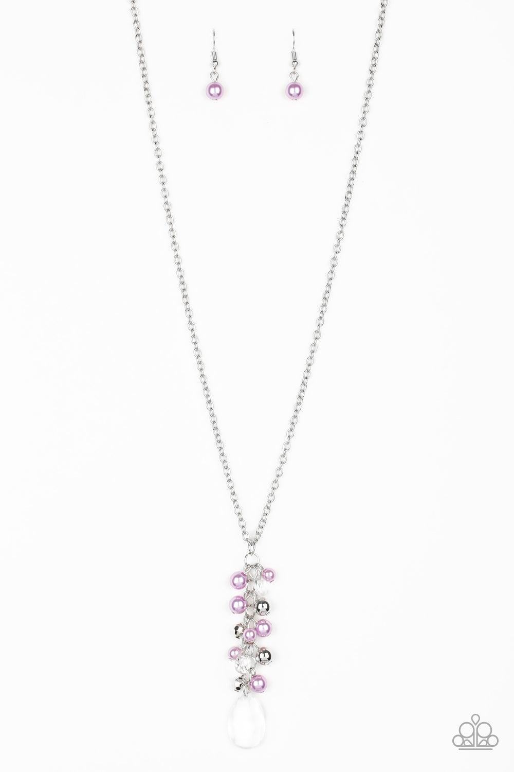 Paparazzi Accessories-Teardrop Serenity - Purple Necklace