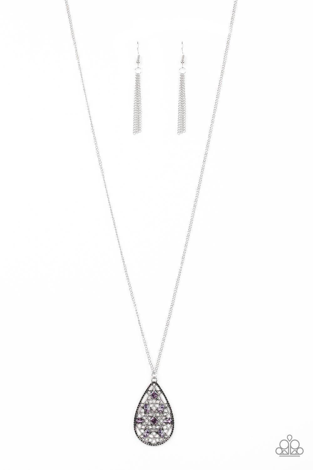 Paparazzi Accessories-Gala Glimmer - Purple Necklace