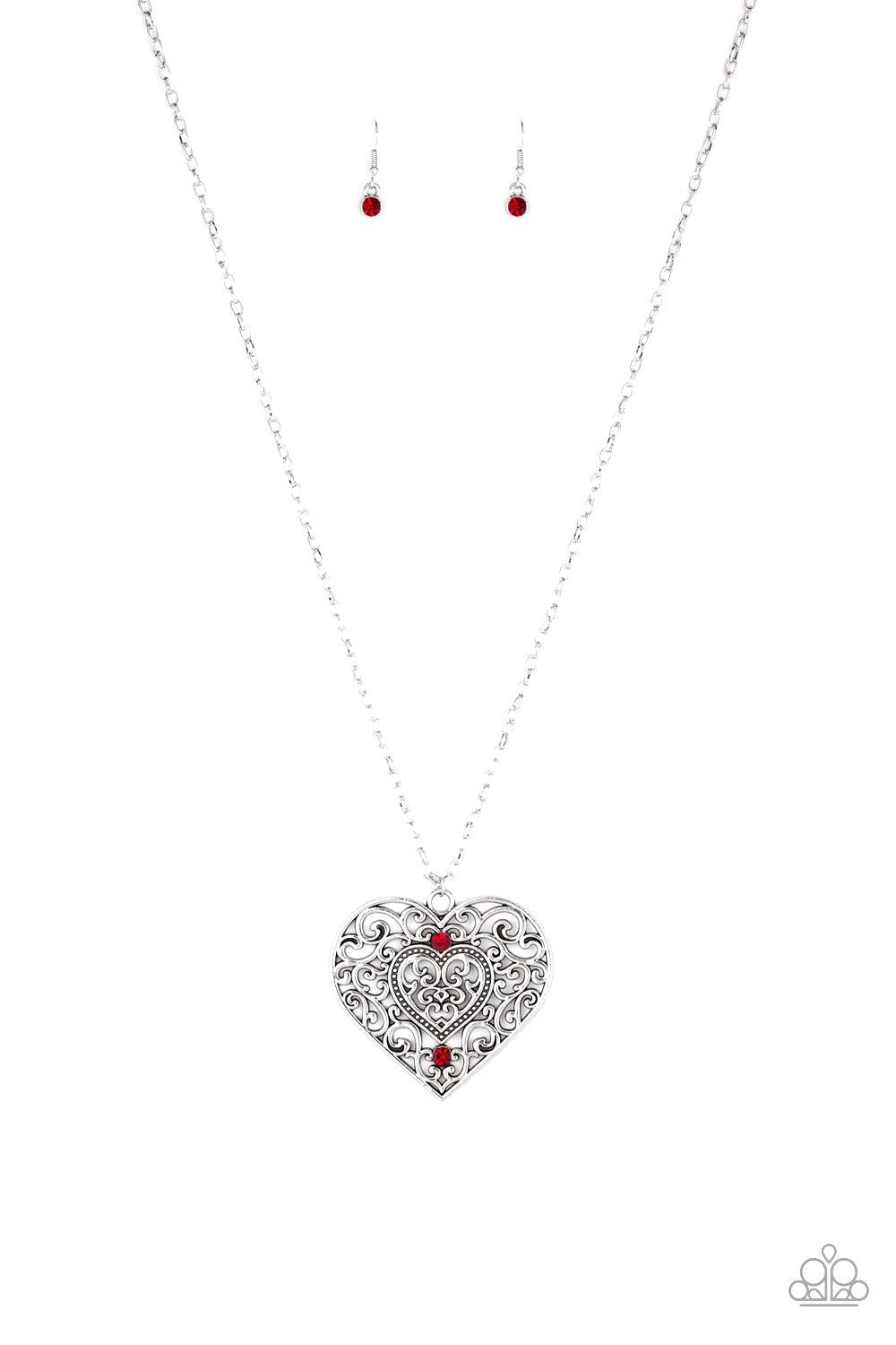 Paparazzi Accessories-Classic Casanova - Red Necklace