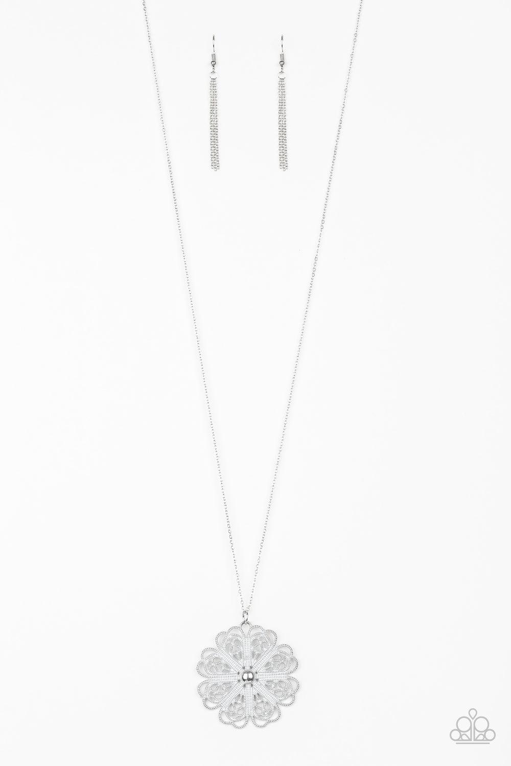 Paparazzi Accessories-Spin Your PINWHEELS - White Necklace
