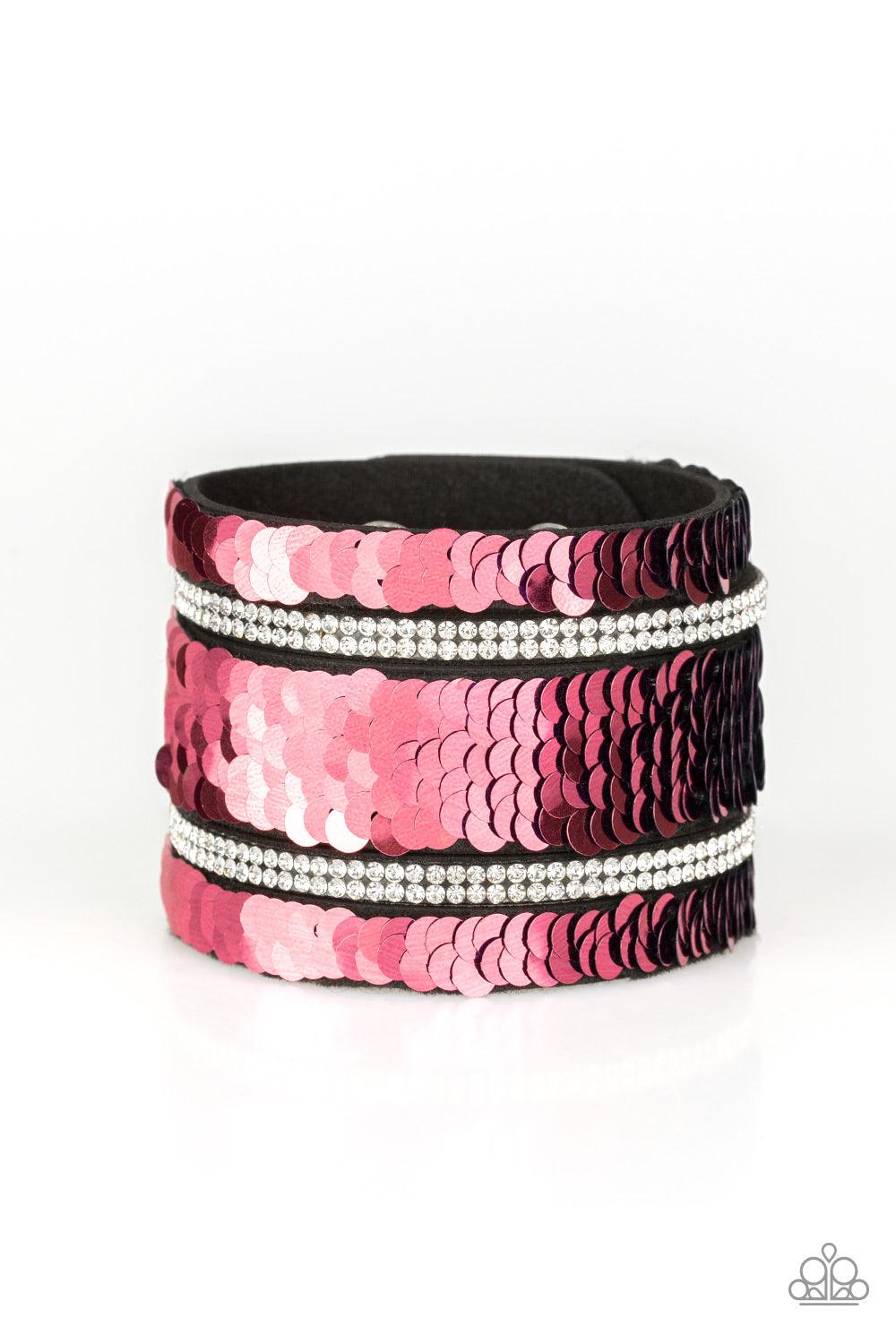 Paparazzi Accessories-MERMAID Service - Pink Bracelet