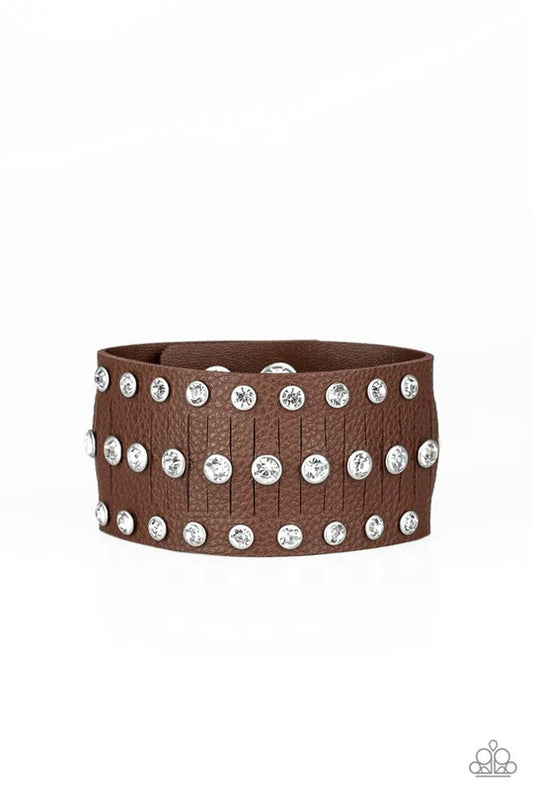 Now Taking The Stage Brown Bracelet - Jewelry by Bretta