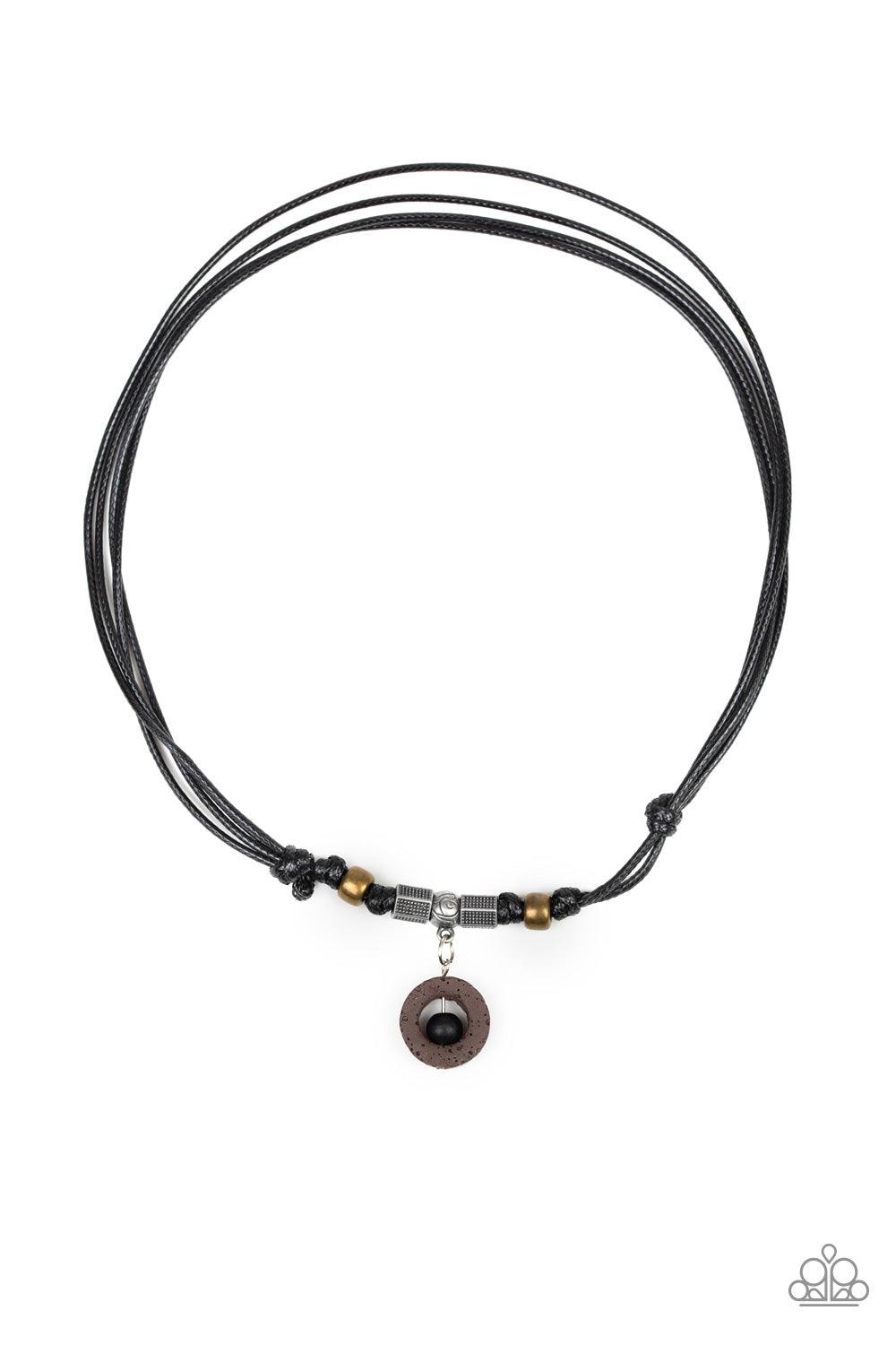 Paparazzi Accessories-Tiki Thunder - Black Necklace