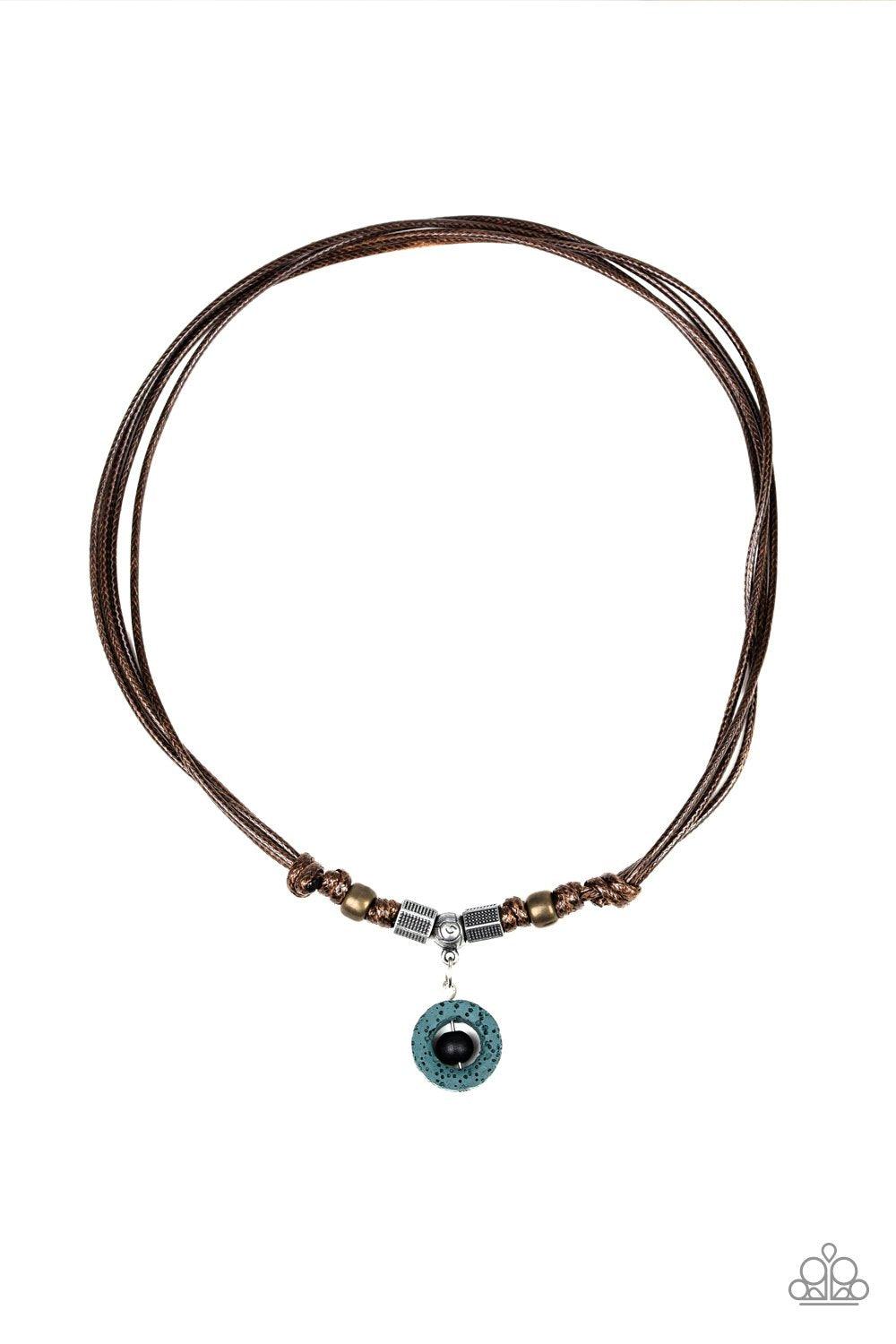 Paparazzi Accessories-Tiki Thunder - Green Urban Necklace