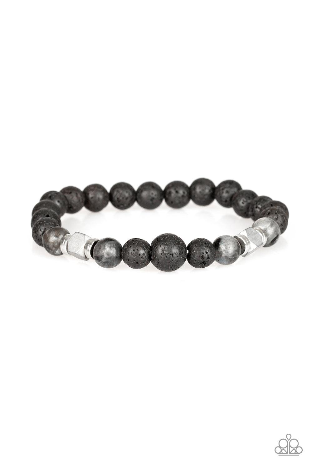 Paparazzi Accessories-Strength - Black Bracelet