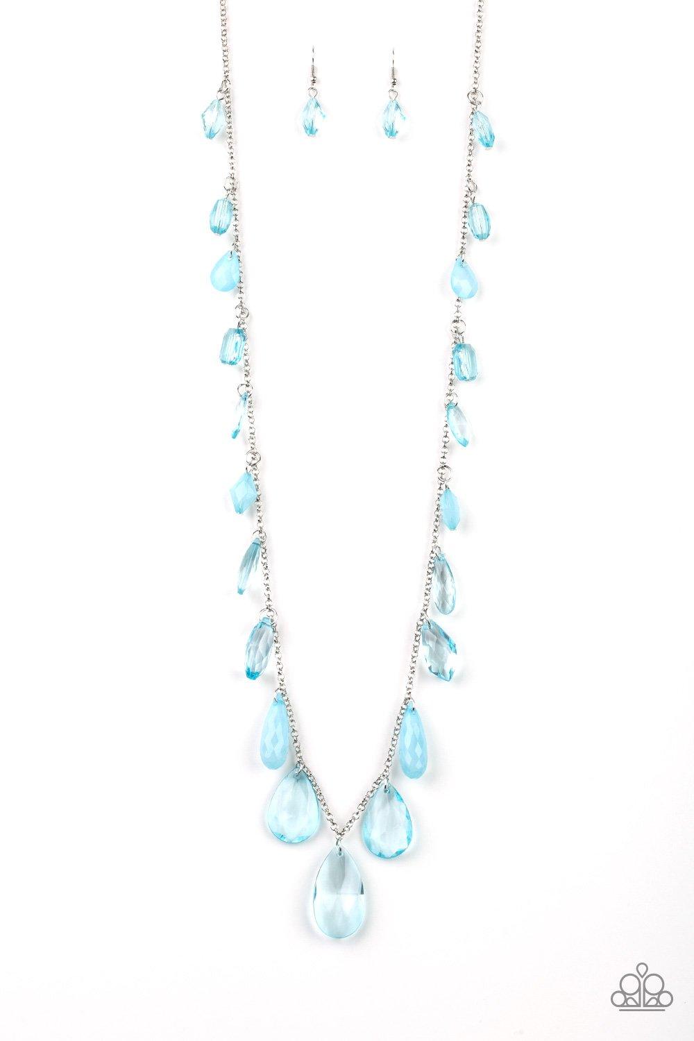 Paparazzi Accessories-GLOW And Steady Wins The Race - Blue Necklace