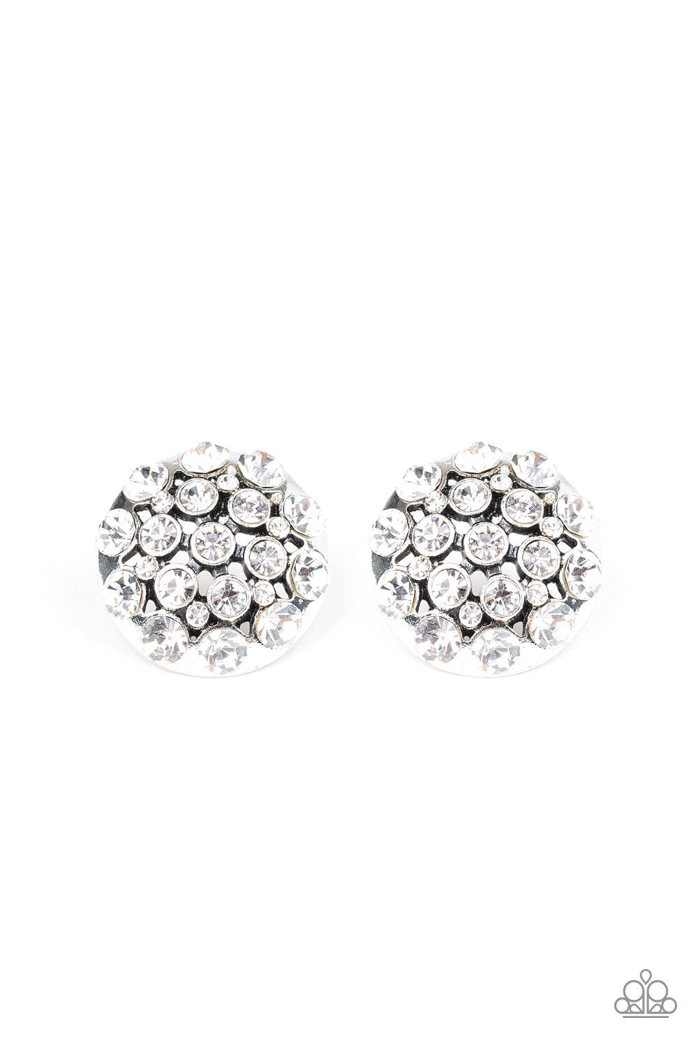 Paparazzi Accessories-Hollywood Drama - White Earrings