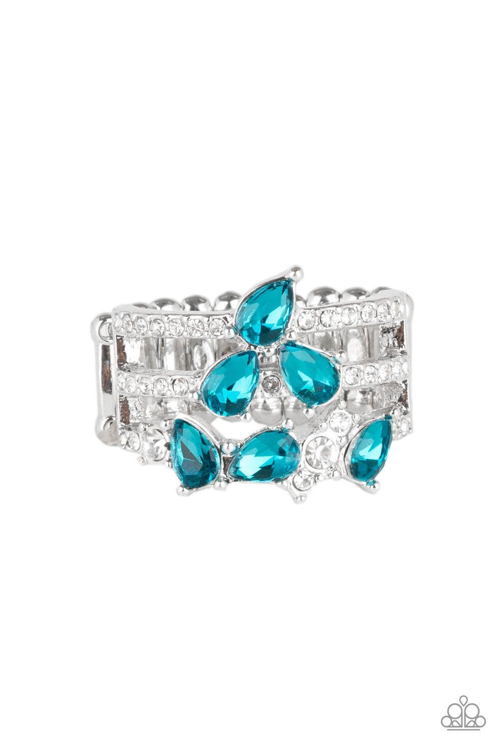 Paparazzi Accessories-Blink Back TIERS - Blue Ring