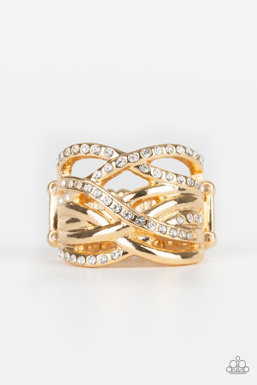 Paparazzi Accessories-High Rollin - Gold Ring