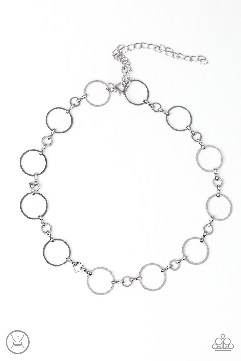 Paparazzi Accessories-Simply City Slicker - Silver Choker Necklace - jewelrybybretta