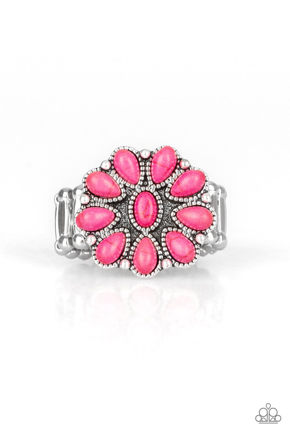 Paparazzi Accessories-Stone Gardenia - Pink Ring