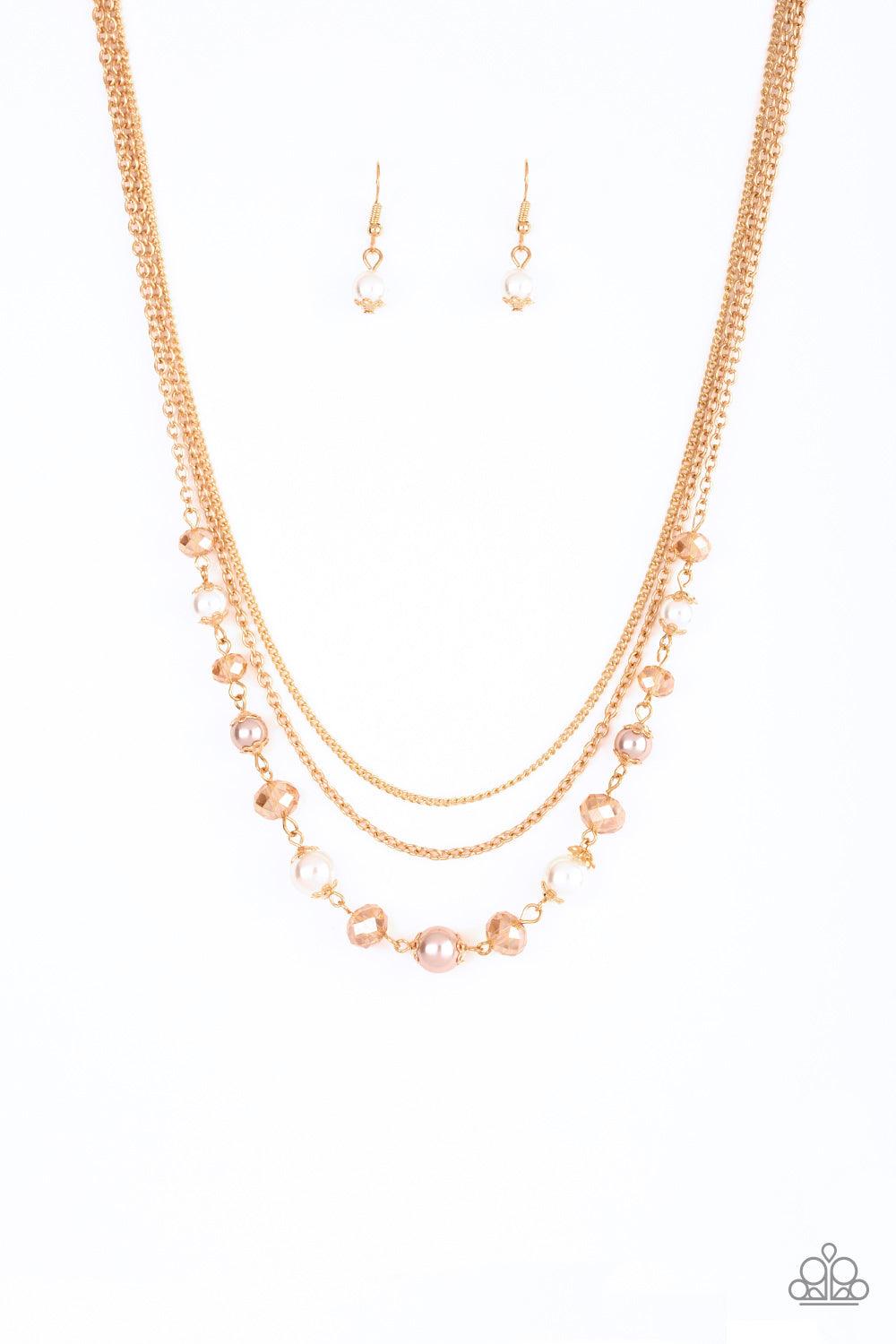 Paparazzi Accessories-Tour de Demure - Gold Necklace