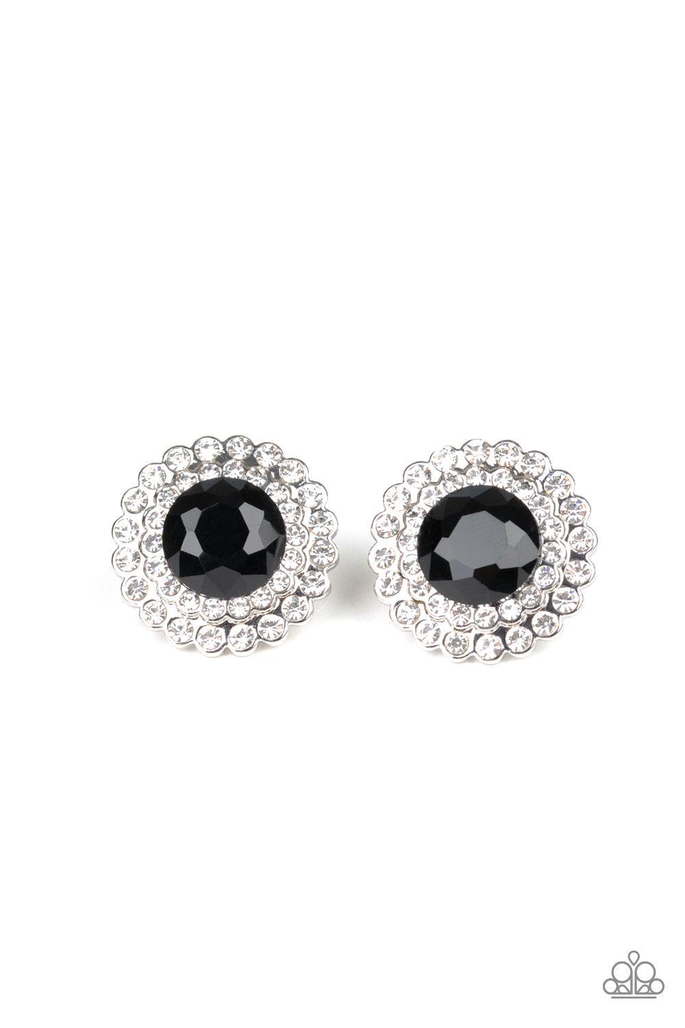 Paparazzi Accessories-My Second Castle - Black Earrings