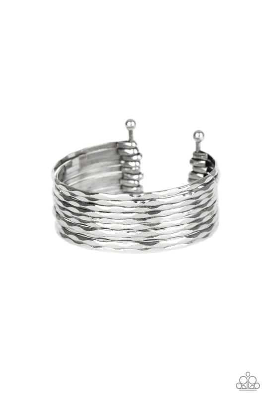 Stacked Shimmer Silver Bracelet - Jewelry by Bretta