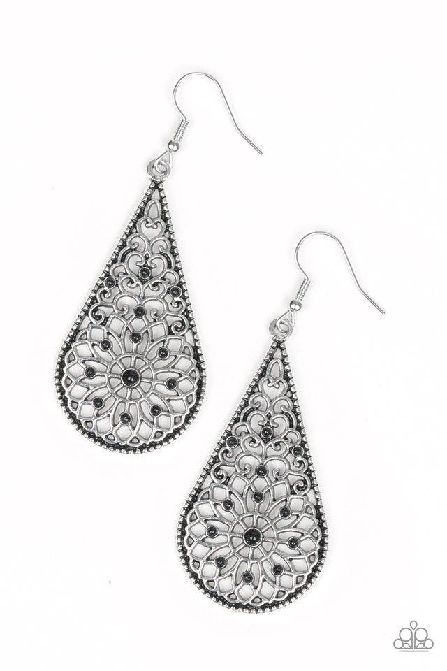 Paparazzi Accessories - Mandala Makeover - Black Earrings