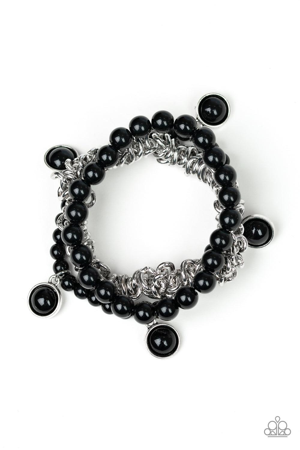 Paparazzi Accessories-Good Vibes Only - Black Bracelet