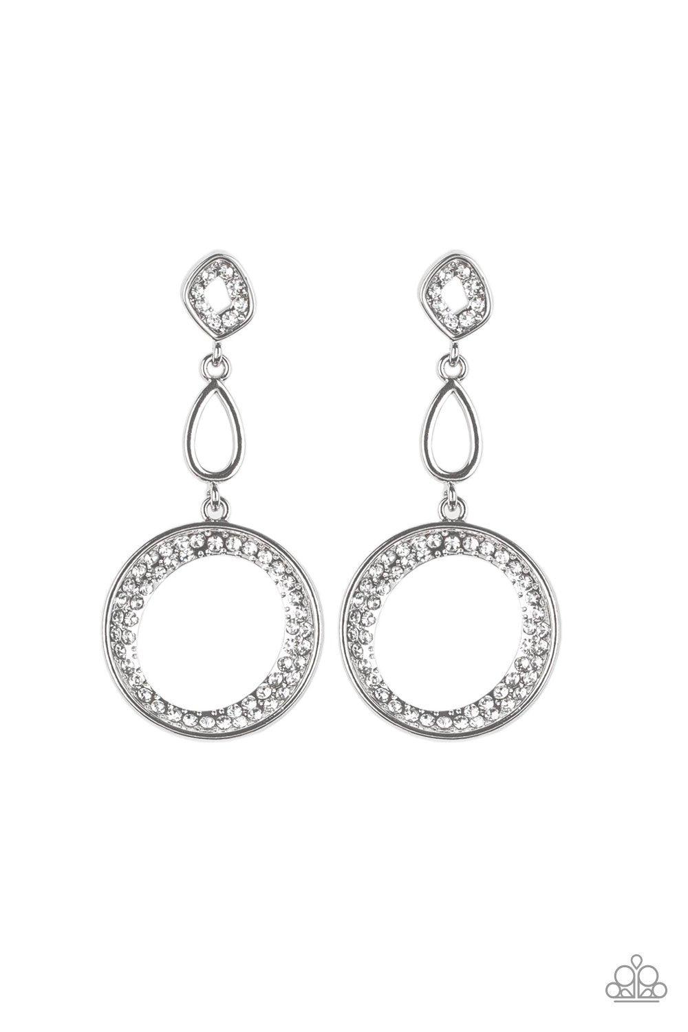 On The Glamour Scene White Earrings - Jewelry by Bretta - Jewelry by Bretta